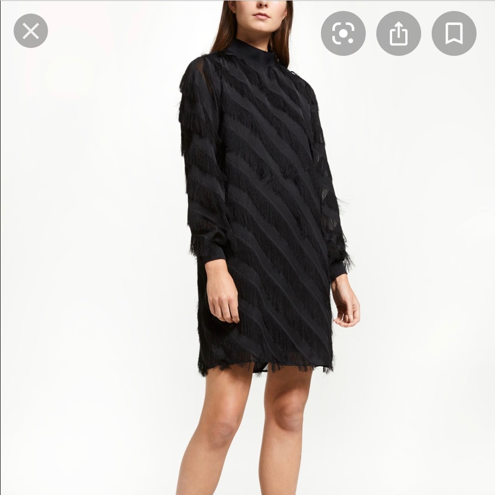 Y.A.S Black Fringe Dress